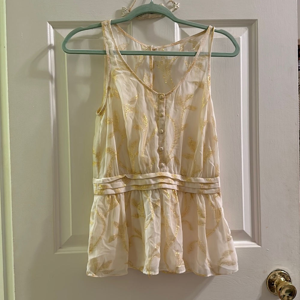 Anthropologie sleeveless summer blouse
